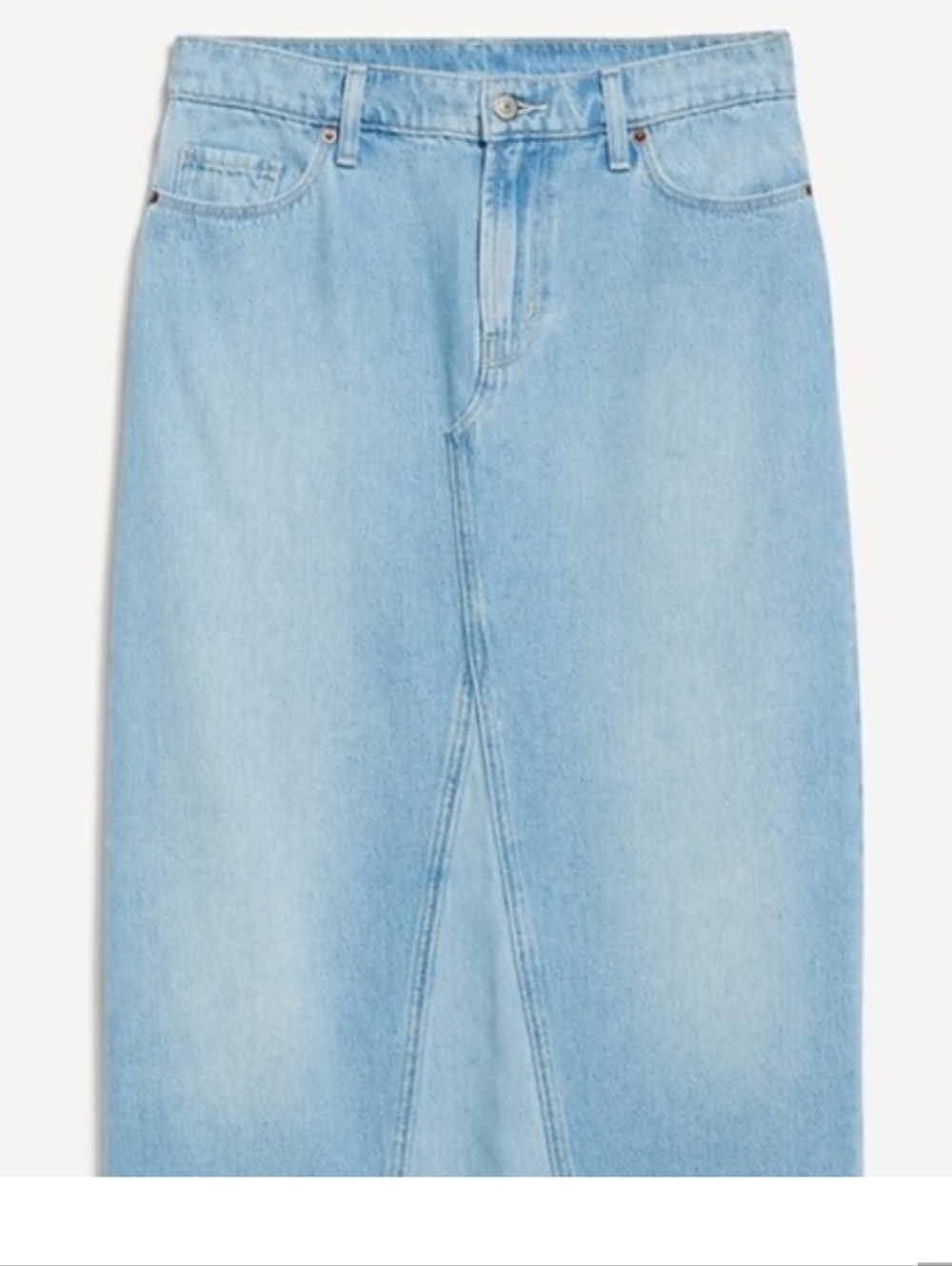 Light Wash Denim Midi Skirt Old Navy Size 16 Nwt